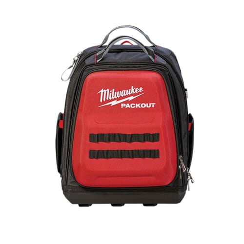 Milwaukee® PACKOUT™ 48-22-8301 Backpack, 1680D Ballistic, Black/Red